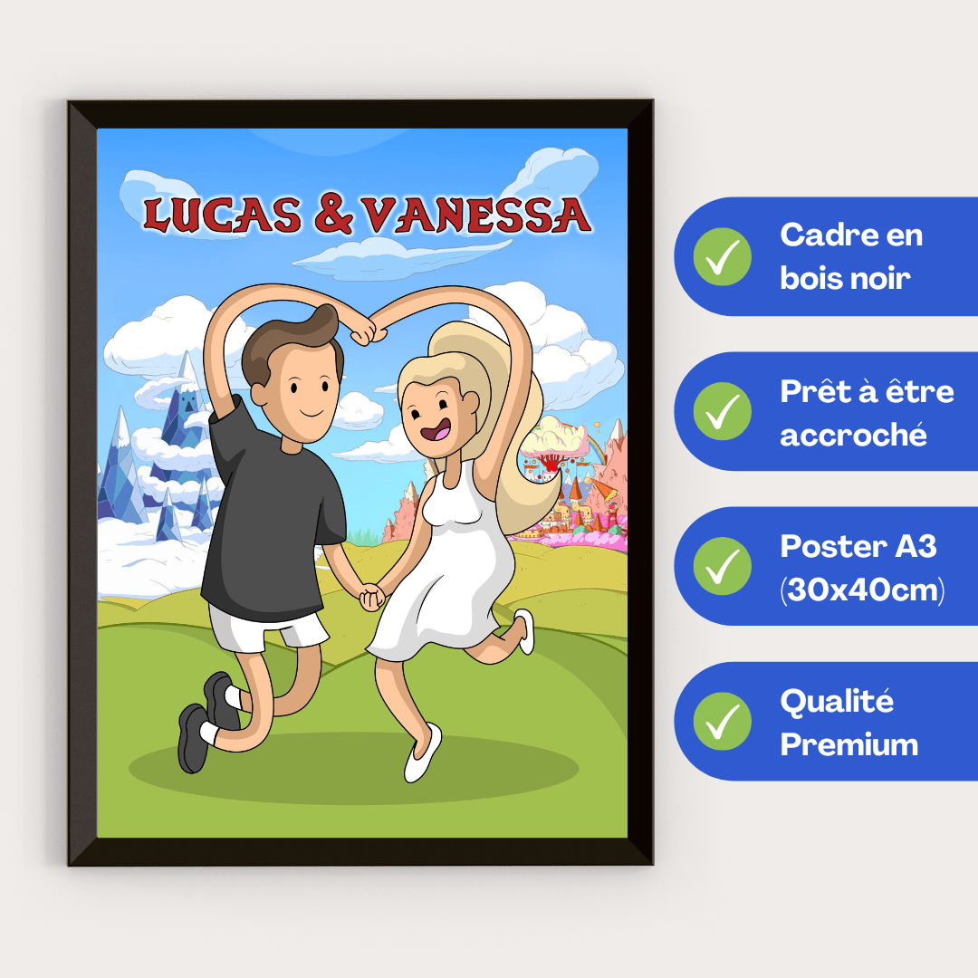 Cadre Adventure Time personnalisé